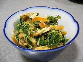 お袋の味！！！水菜と油揚げの炒め物