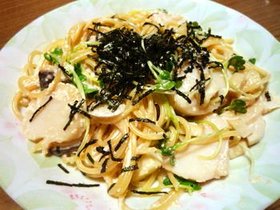 帆立のたらマヨパスタ