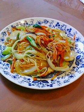 フライパン１つ！そうめんのビーフン風炒め