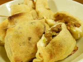 簡単！納豆＆チーズdeあげ巾着