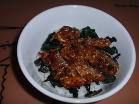 簡単♪さんま缶で蒲焼丼