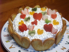 バレンタインに♥　リッチなバニラケーキ