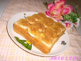 朝食に✿バナナシナモンシュガートースト