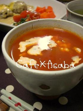 トマトジュースで簡単ミネストローネ風