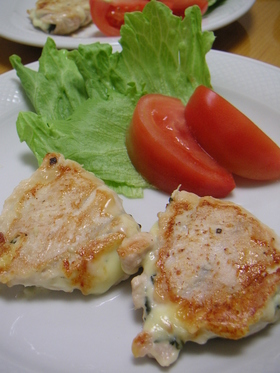 鶏ささみのしそ&チーズはさみ焼き