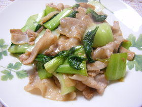 超簡単★豚肉とチンゲン菜の炒め物