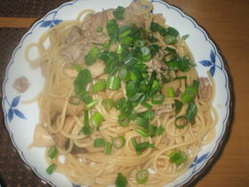 豚バラとエリンギのゆず胡椒パスタ