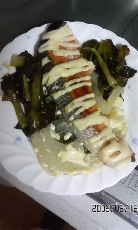 超簡単☆★鮭のマヨ蒸し焼き