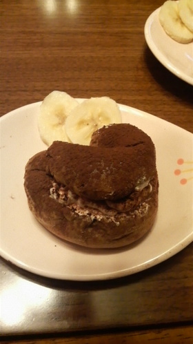 レンジで簡単☆ティラミス風シュークリーム