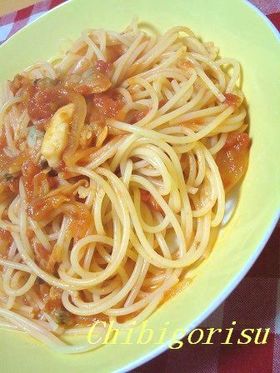 シーフード✿トマトクリームパスタ
