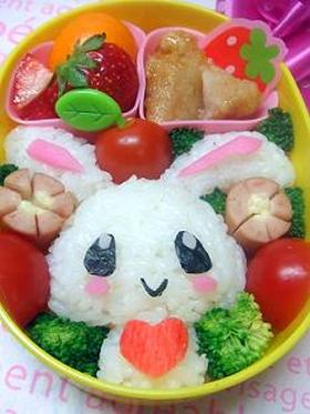 キャラ弁☆ウサギちゃん弁当♪