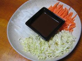 赤だし酢味噌でお野菜モリモリたべちゃおう