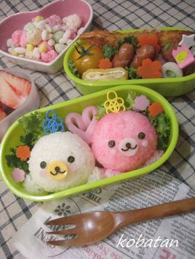 まめゴマ❀ひな祭りのお弁当(キャラ弁)