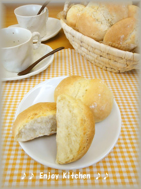 1次発酵のみ♪お豆腐入り!もっちりパン