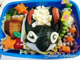 キャラ弁☆海苔で簡単 スティッチ弁当♪