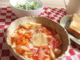 ペンネで作る★トマトのスープパスタ