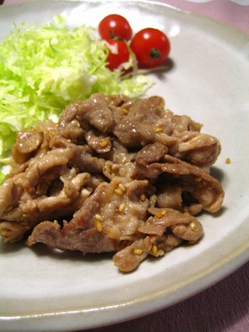 豚肉の甘みそ炒め♪
