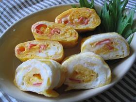 お弁当に♪かにかま入り卵焼き