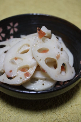 蓮根の梅肉まりね。