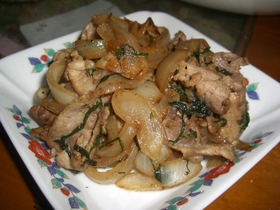 パパッと簡単！豚肉のしそ炒め
