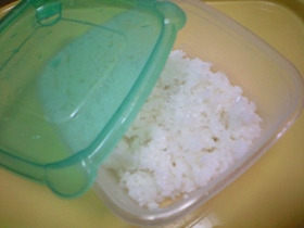 レンジで炊飯！一膳分！ひとりごはん♪