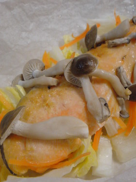 レンジで４分＊野菜と鮭のふっくら蒸し