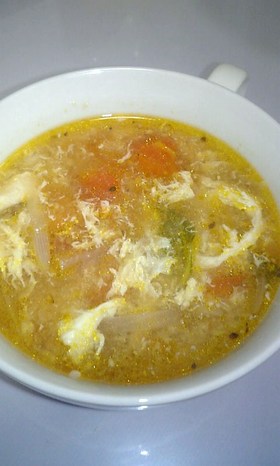 トマト✿セロリ✿玉ねぎの✿卵白✿スープ