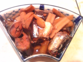 圧力鍋☆さんまとごぼうの煮物