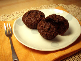 外はパリッ！ミックス粉でチョコマフィン！
