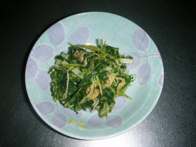 水菜の煮浸し★めんつゆとコチュジャンで