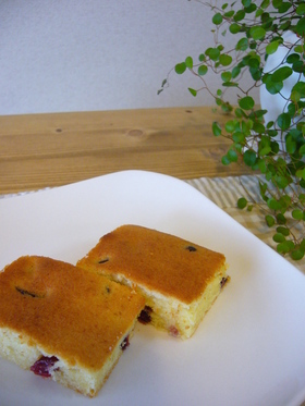 クランベリーのヨーグルトケーキ