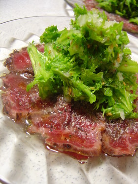 ☆　牛肉のタタキで簡単カルパッチョ