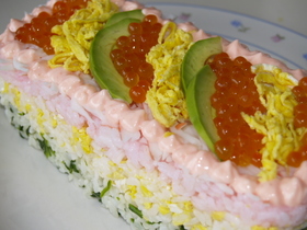 ～ひなまつりにも～　春色寿司ケーキ