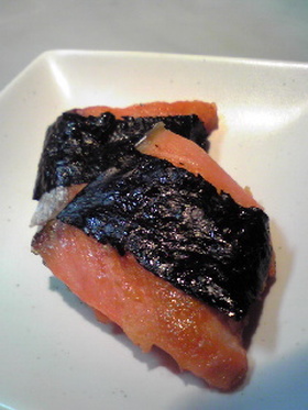 簡単お弁当おかず～鮭のり巻き巻き～
