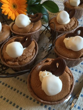カップで*チョコシフォン~クリームin