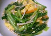 小松菜とえのきのとろり丼。