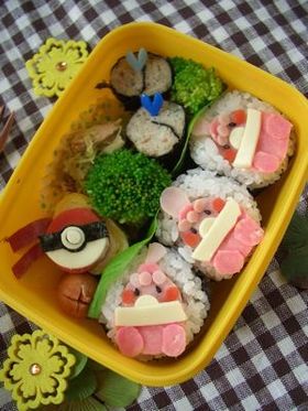 ピンプク巻き寿司　キャラ弁に♪