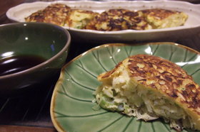 お夜食キャベツとネギのお焼き♪