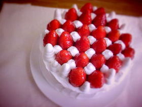 いちごのデコレーションケーキ♥