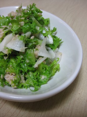 *かぶとわさび菜のサラダ*