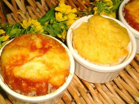 ❤ずっとふわふわ蒸しパン❤南瓜プリン編