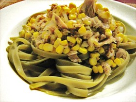 15分かからないツナとコーンのパスタ