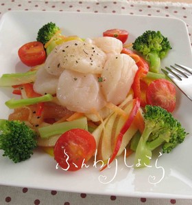 Ｐレモンで♪貝柱とカラフル野菜のマリネ♡
