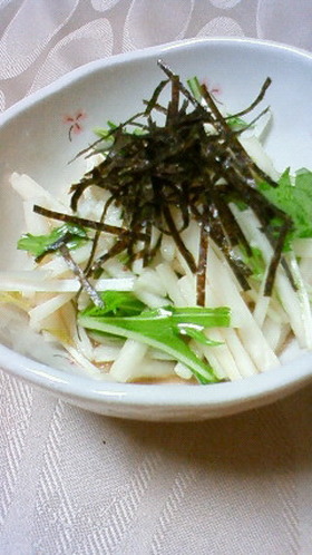 簡単★水菜と山芋のナムル風