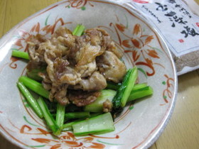 冬菜（女池菜）と豚肉、炒めるだけ
