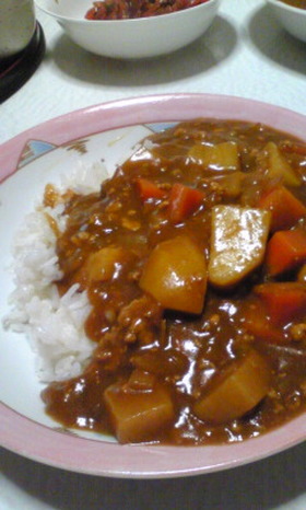 りんごとひき肉のカレー
