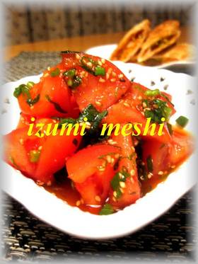 柚子コショウとめんつゆで☆冷製トマト☆