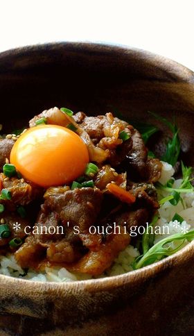 韓国風＊牛肉とキムチの辛味噌ごはん