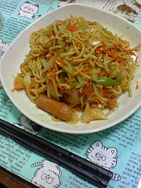 夕日色の塩焼きそば