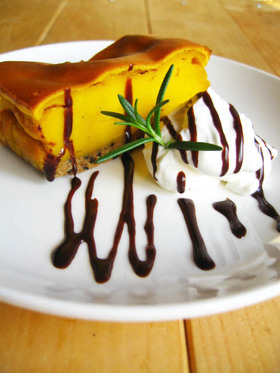 ゴマ香る♪混ぜるだけ！簡単かぼちゃケーキ